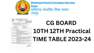 CG Board Time Table 2024 10th 12th Exam Date Download