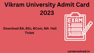 Vikram university admit card 2023