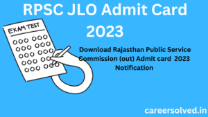 RPSC JLO Admit Card 2023