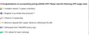 Adnoe earning app